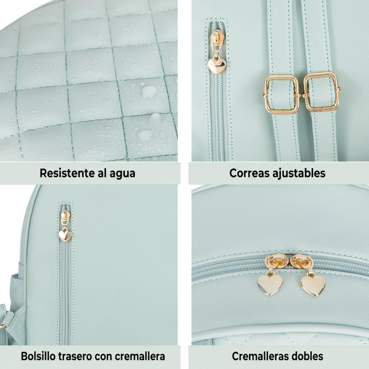 Ecosusi Mini Mochila Juvenil Acolchada para 9,7" Verde-4
