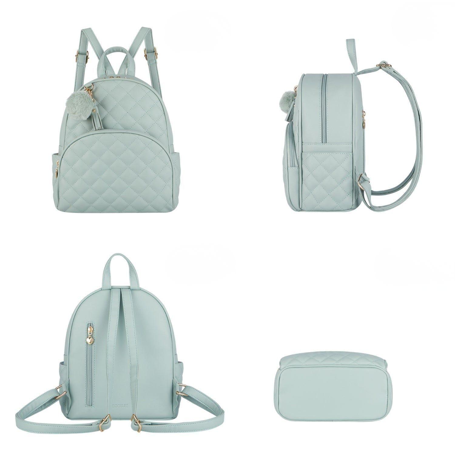 Ecosusi Mini Mochila Juvenil Acolchada para 9,7" Verde-7