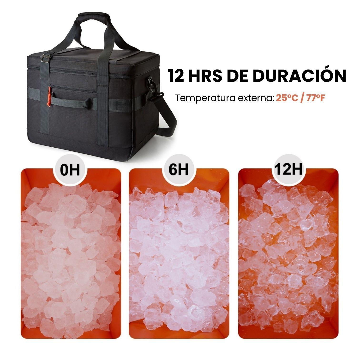 Tourit Cooler Bag Offroad Enfriador Aislado Portátil 60 latas 40L Negro-6