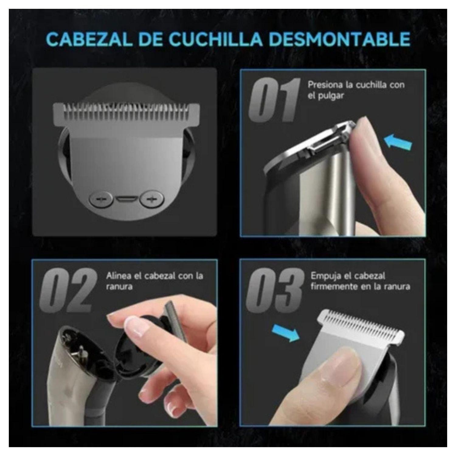 Bomidi Cortadora de Pelo Profesional L2 3 en 1 Recargable Negro-2