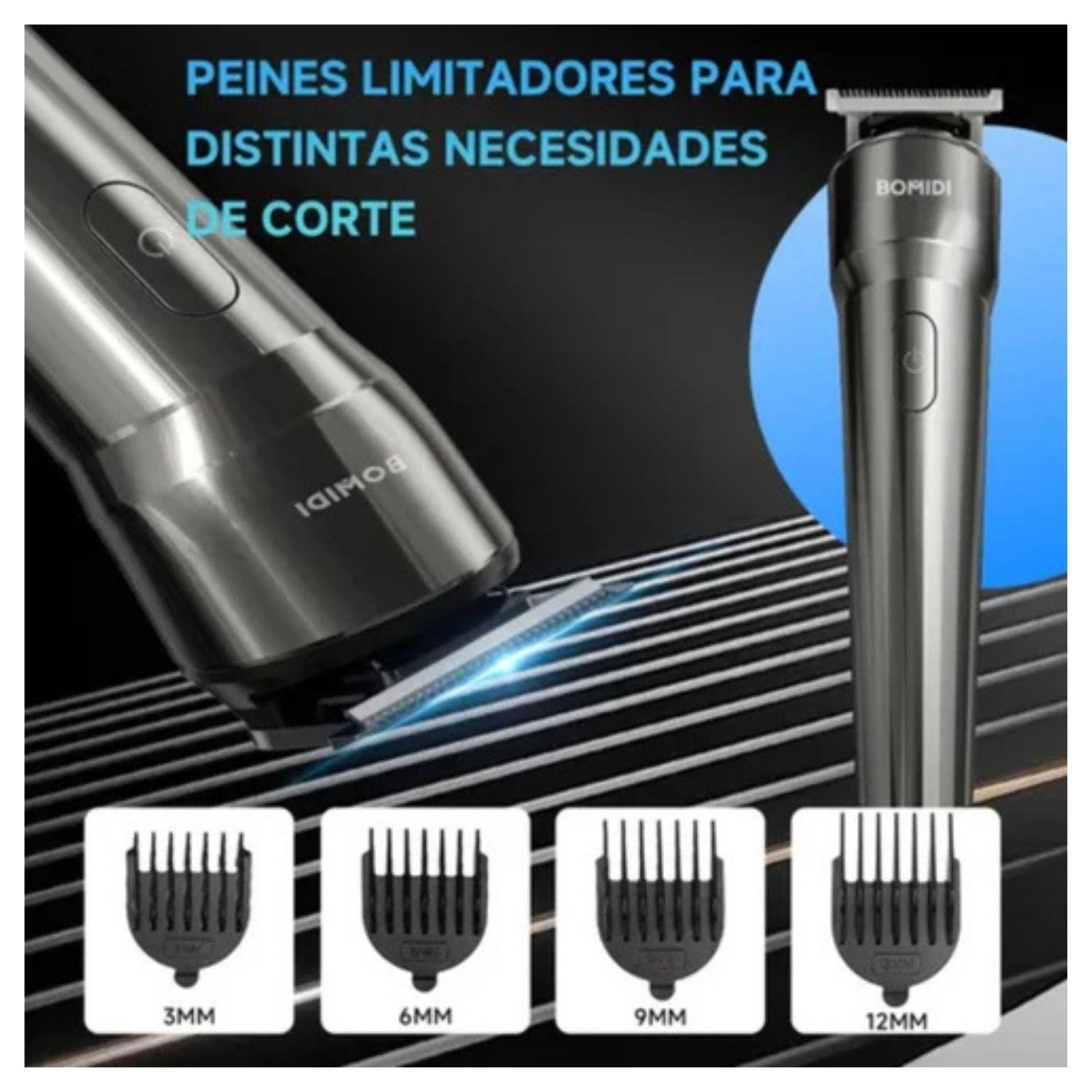 Bomidi Cortadora de Pelo Profesional L2 3 en 1 Recargable Negro-7