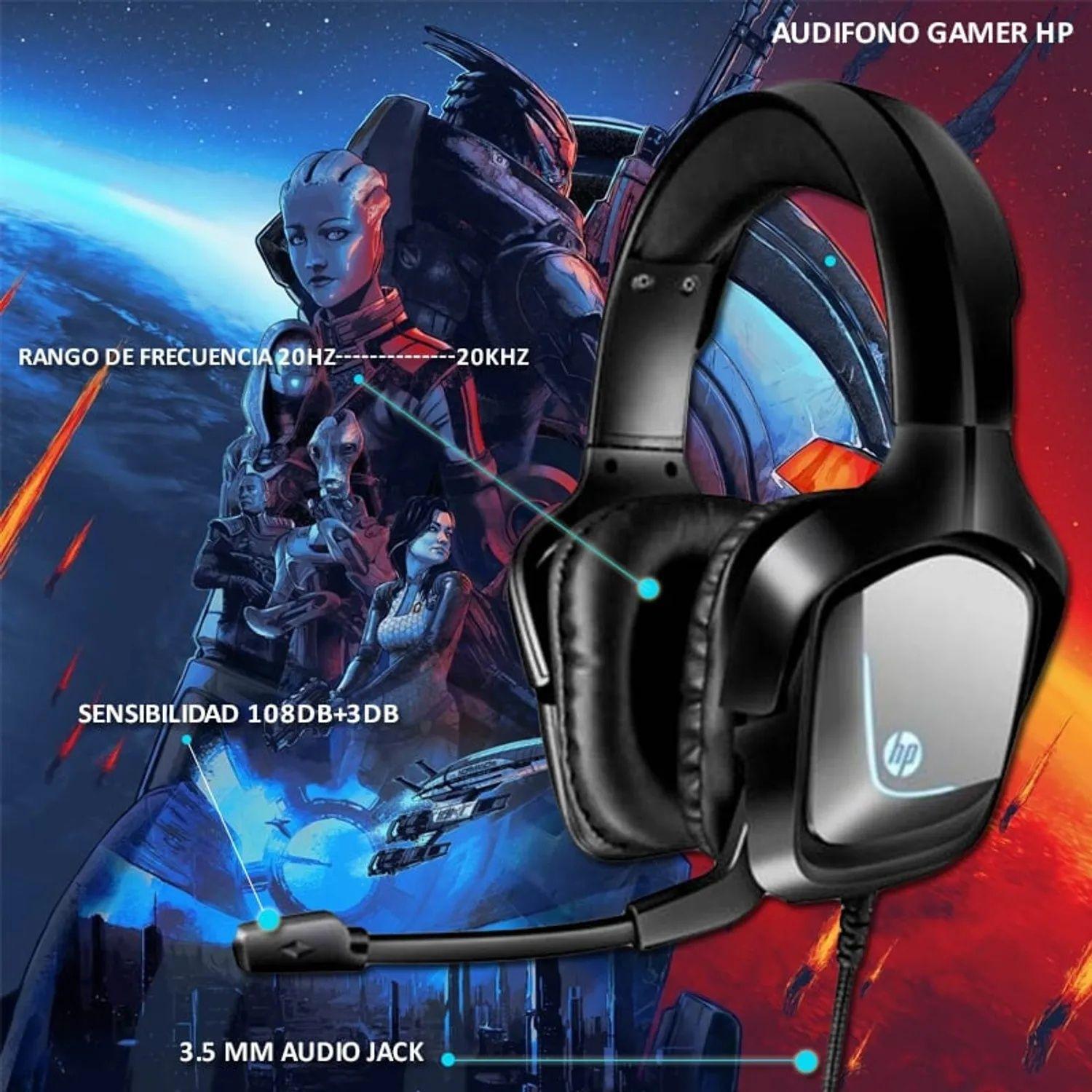HP H220S Audífonos Gamer con Micrófono Cancelación Ruido 3.5mm-6