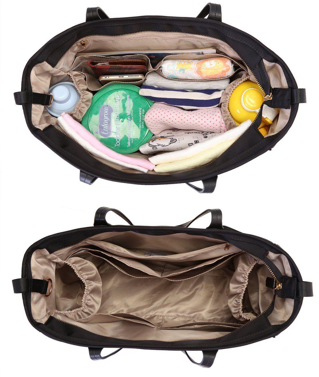 Bolso grande para pañales TOTY - negro-1