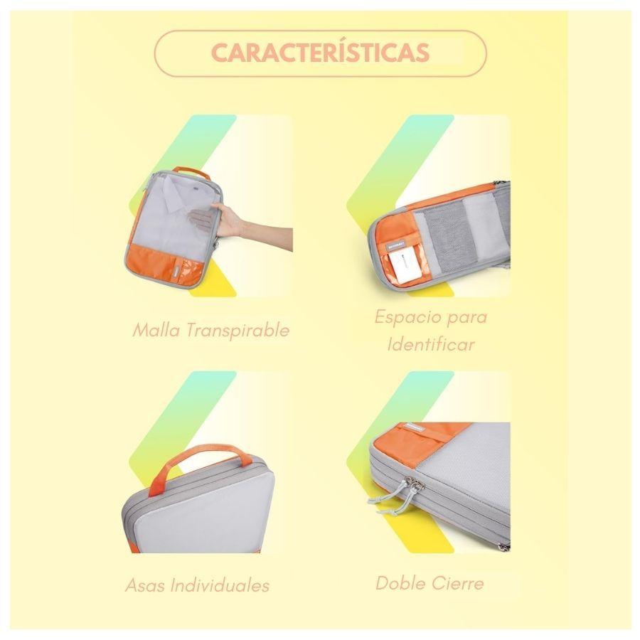 Bagsmart Juego de Bolsas de Compresión (6 unidades) - Naranja-4