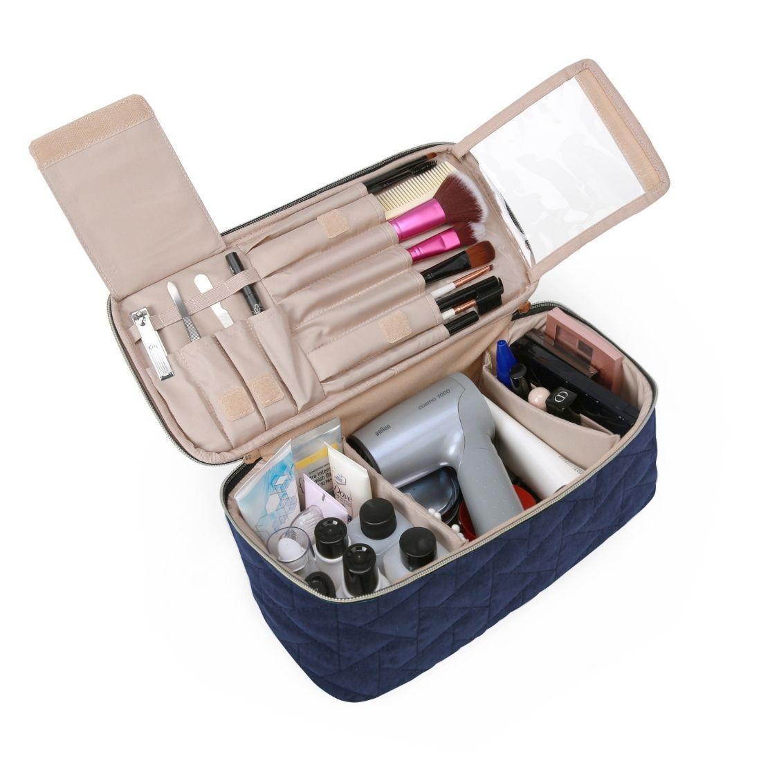 BAGSMART Estuche de Maquillaje Aurora para viajar- Azul oscuro-7