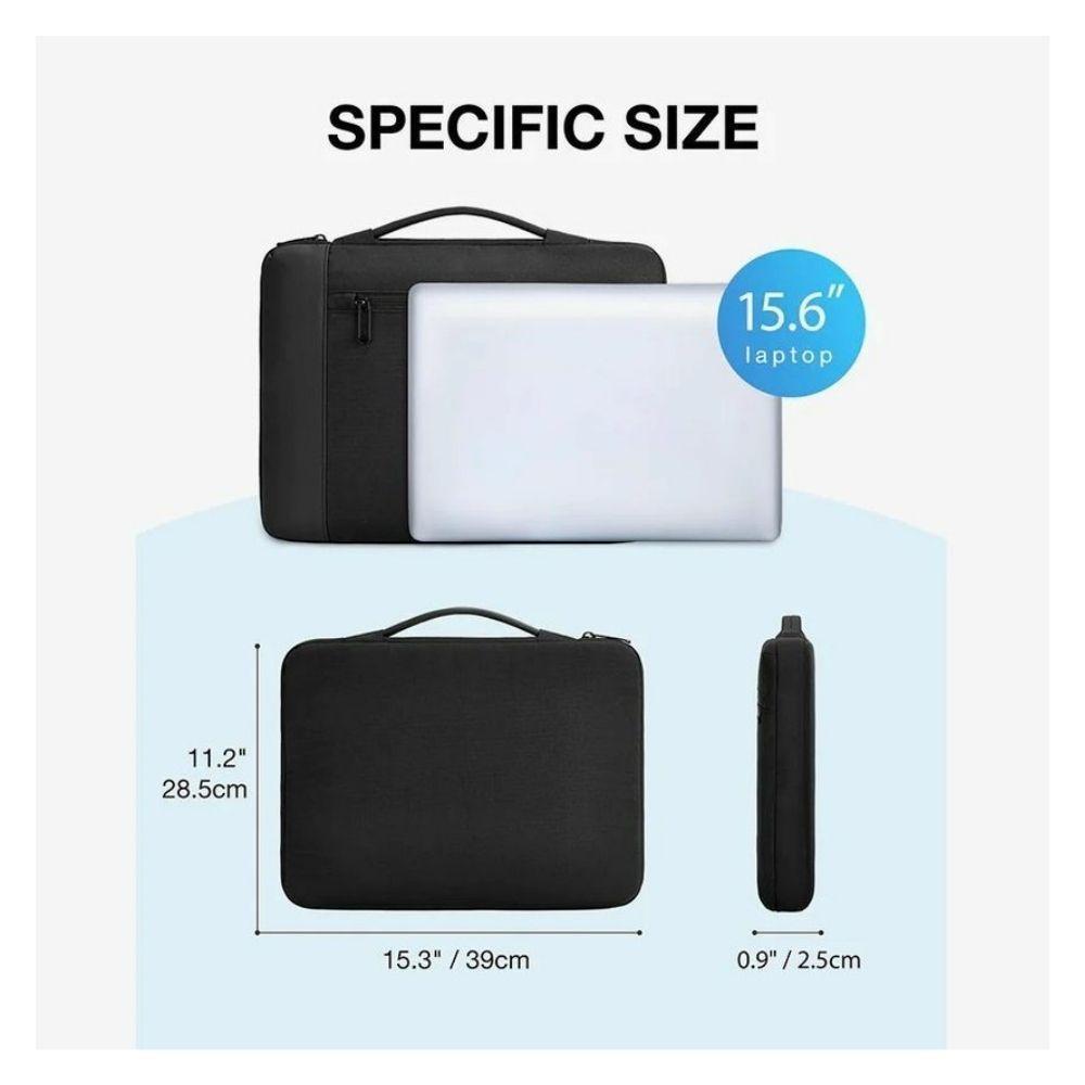 Bagsmart - Maletín para Notebook de 15.6" - Negro-1