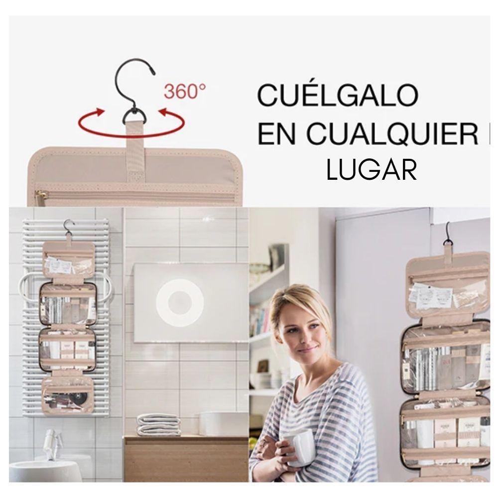 Bagsmart Neceser de Viaje Bonchemin con Gancho Mediano Gris-4