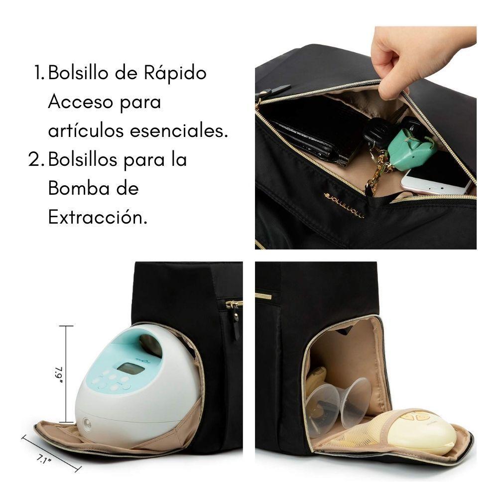 Mommore Pañalera elegante/ gran capacidad - Negro-2