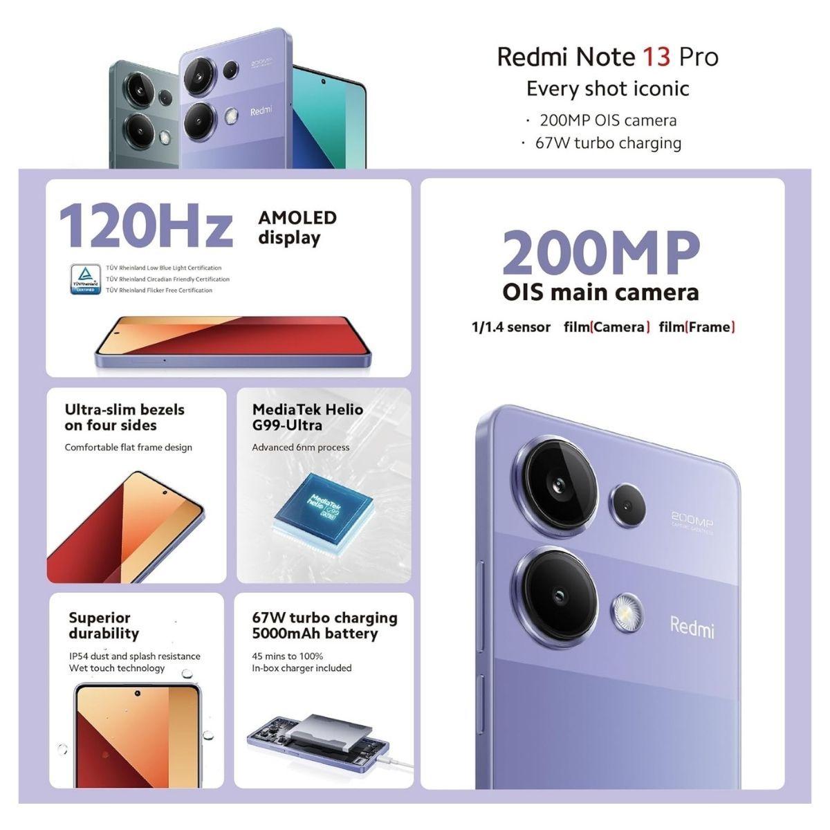 Xiaomi Redmi Note 13 PRO 4G 8GB+256GB Lavanda-7