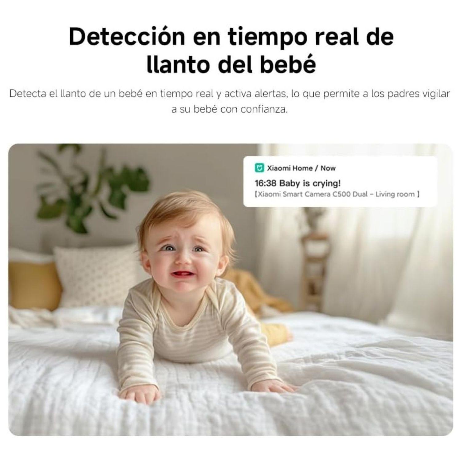 Xiaomi Cámara de Seguridad C500 Dual 2.5K WiFi 6 Visión Nocturna Blanco-2