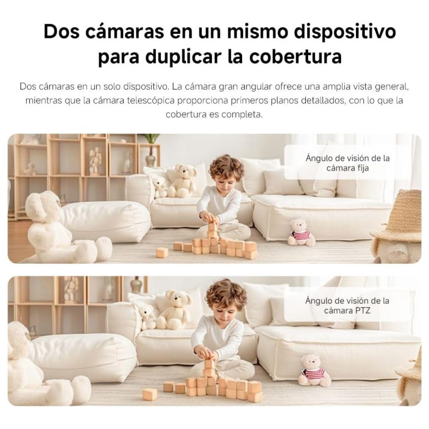 Xiaomi Cámara de Seguridad C500 Dual 2.5K WiFi 6 Visión Nocturna Blanco-3