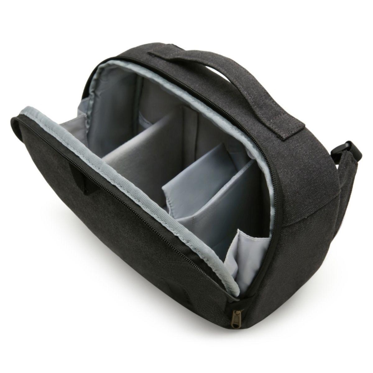 Bagsmart Bolso GUIL crossbody de lona para cámara - Negro-2