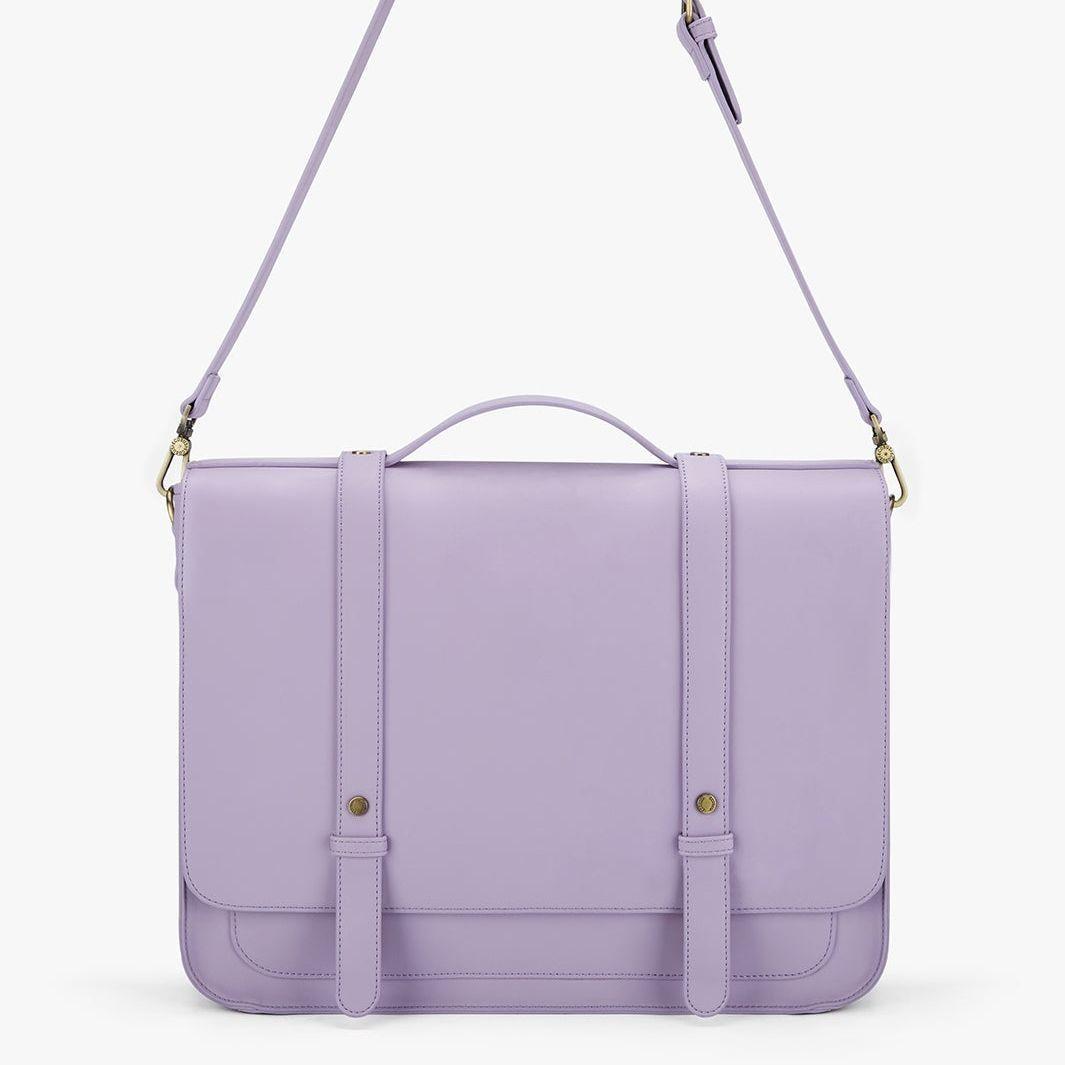 Ecosusi Mochila y Maletín con Lazo Removible Summer Garden Romance para 14" - Morado-3