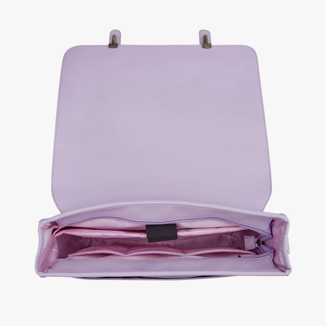 Ecosusi Mochila y Maletín con Lazo Removible Summer Garden Romance para 14" - Morado-4