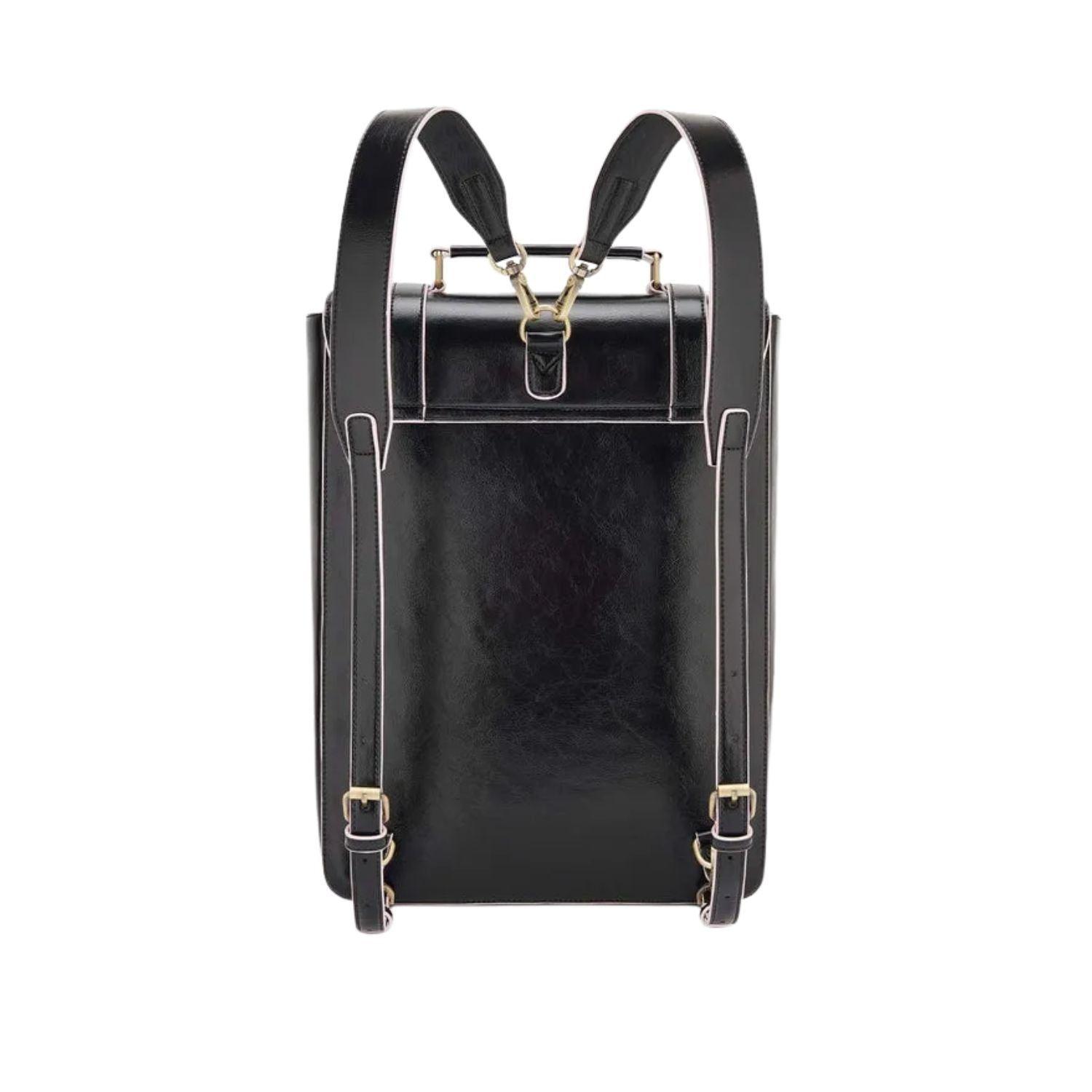 Ecosusi Mochila Vintage Emily para Notebook 15,6” - Negro Rosa-5