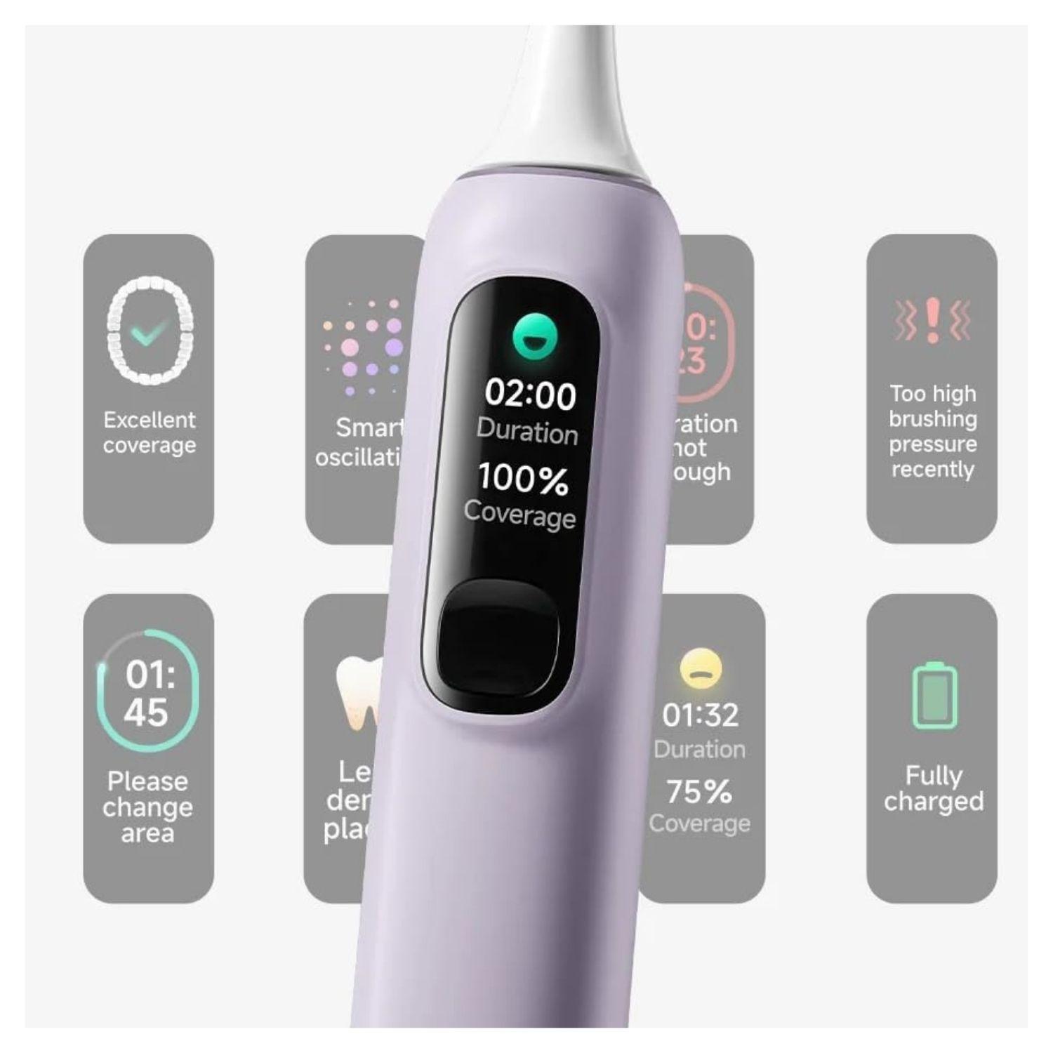 Xiaomi Cepillo de Dientes Eléctrico Oscilante + Vibración Pro GL Morado-4