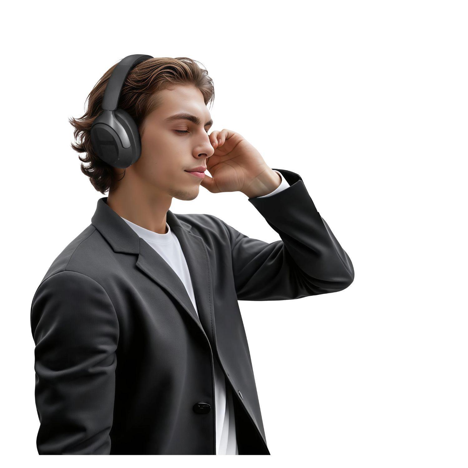 Haylou Audífonos Inalámbricos S40 ANC Híbrido Cancelación de Ruido Negro-2