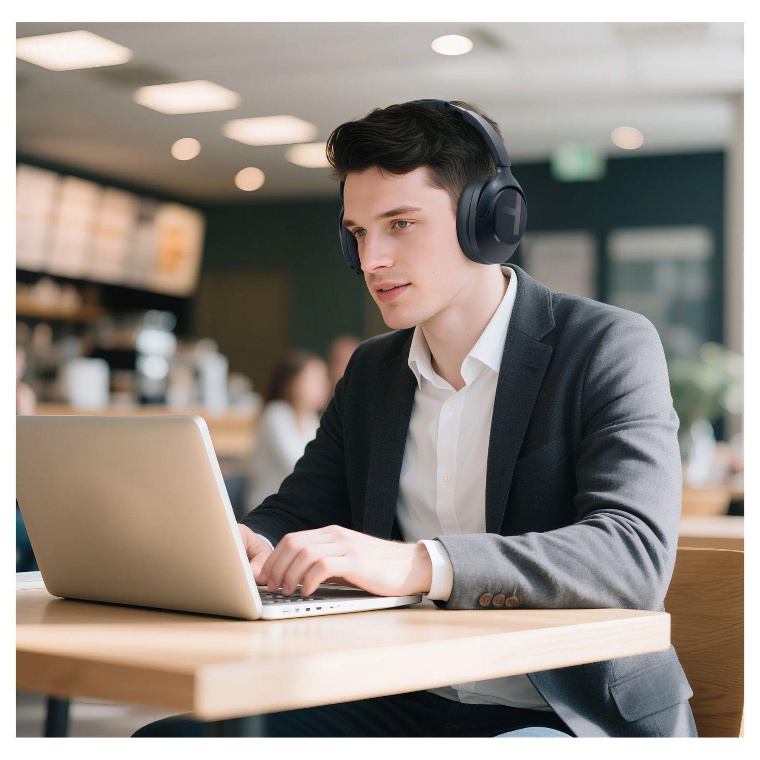 Haylou Audífonos Inalámbricos S40 ANC Híbrido Cancelación de Ruido Negro-3