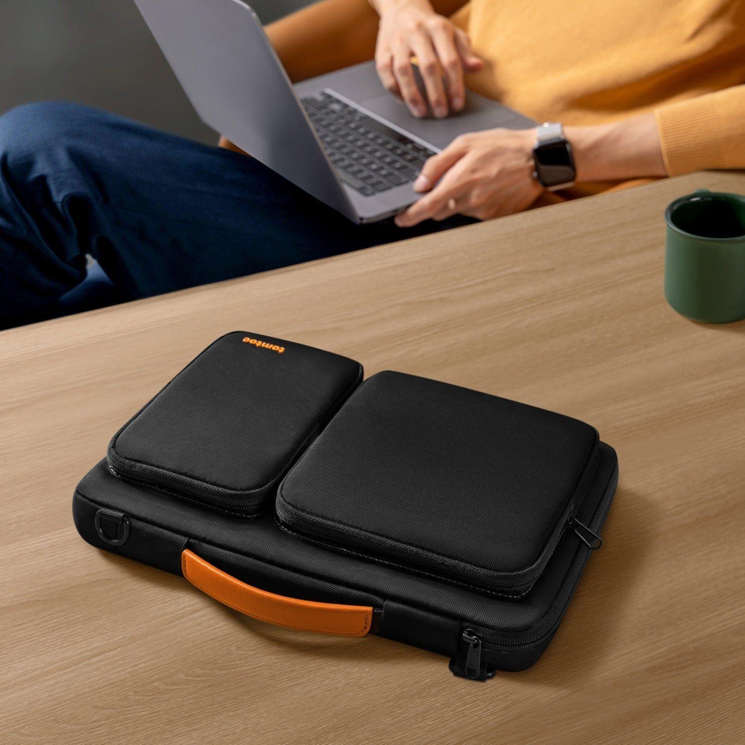 Tomtoc Maletín con Correa Defender-A42 para Notebook de 15,6 - 16,2" Negro-3
