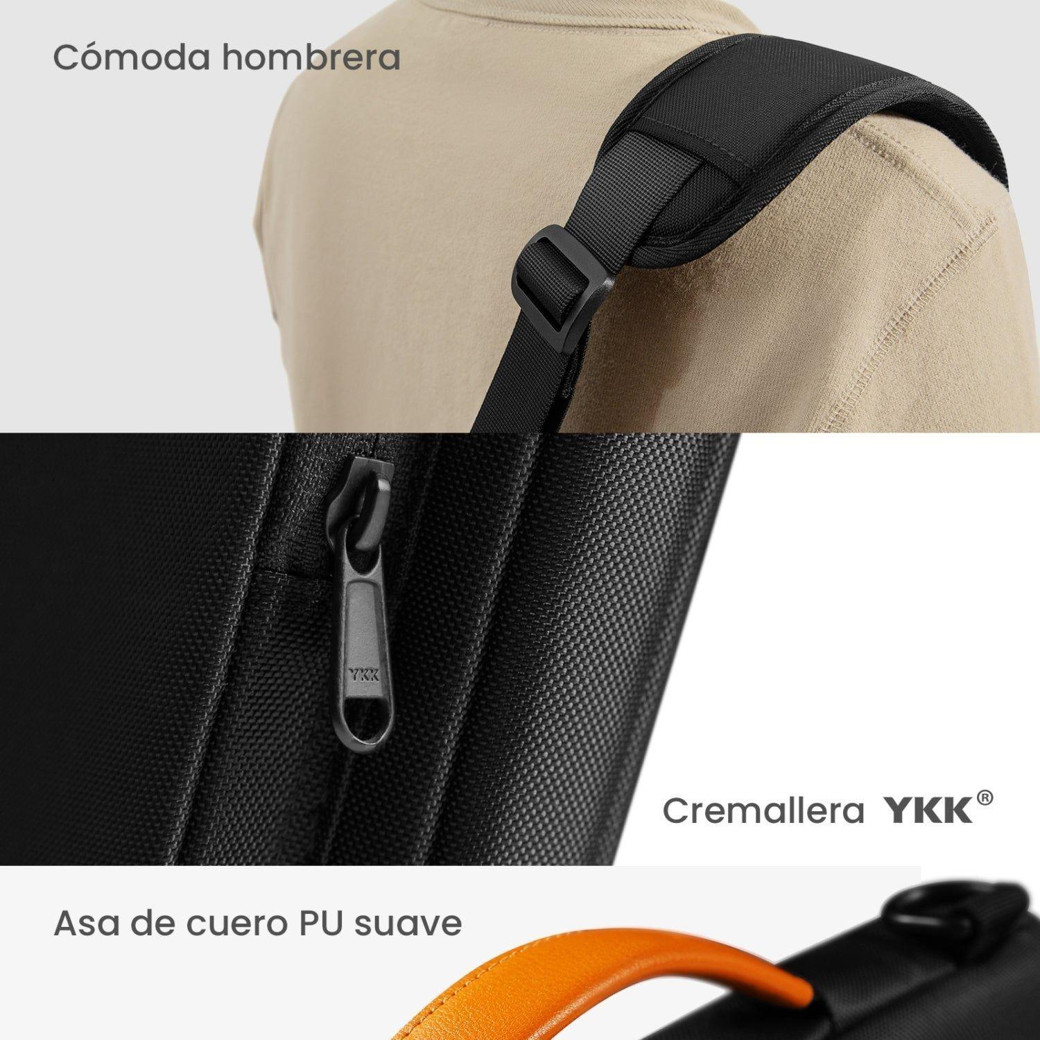 Tomtoc Maletín con Correa Defender-A42 para Notebook de 15,6 - 16,2" Negro-8