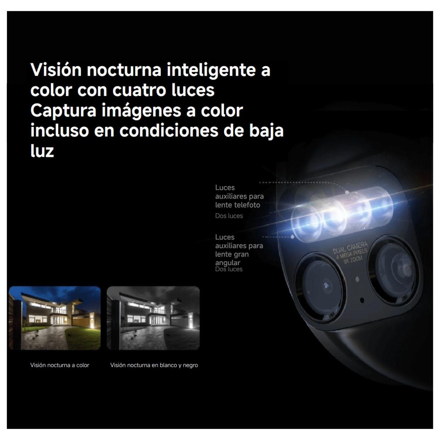 Xiaomi Cámara de Seguridad Outdoor CW700S Lente Dual 4MP Blanco-6