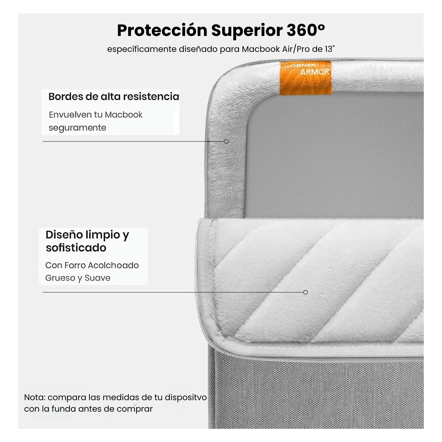 Tomtoc Funda Defender-A13 para MacBook Pro de 14" con organizador - Gris-4