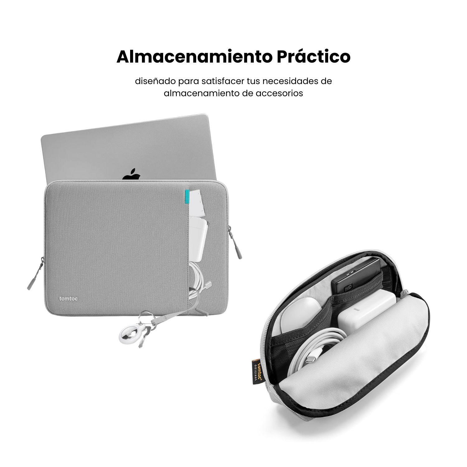 Tomtoc Funda Defender-A13 para MacBook Pro de 14" con organizador - Gris-5