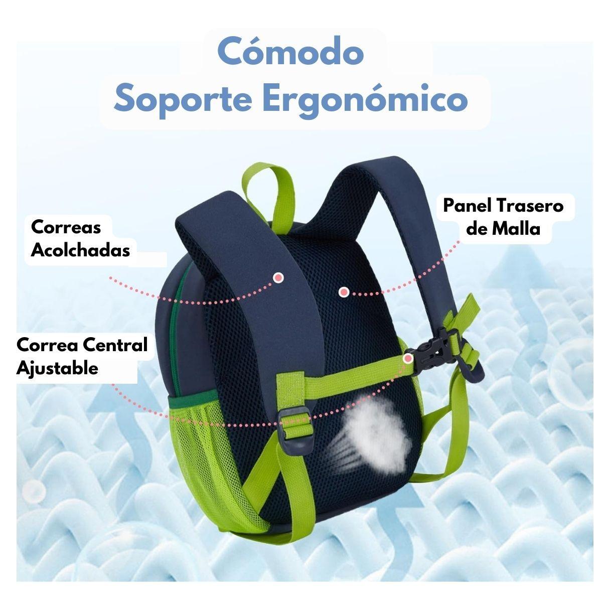 Mommore Mochila para Niños Dinosaurio 6L - Verde-4
