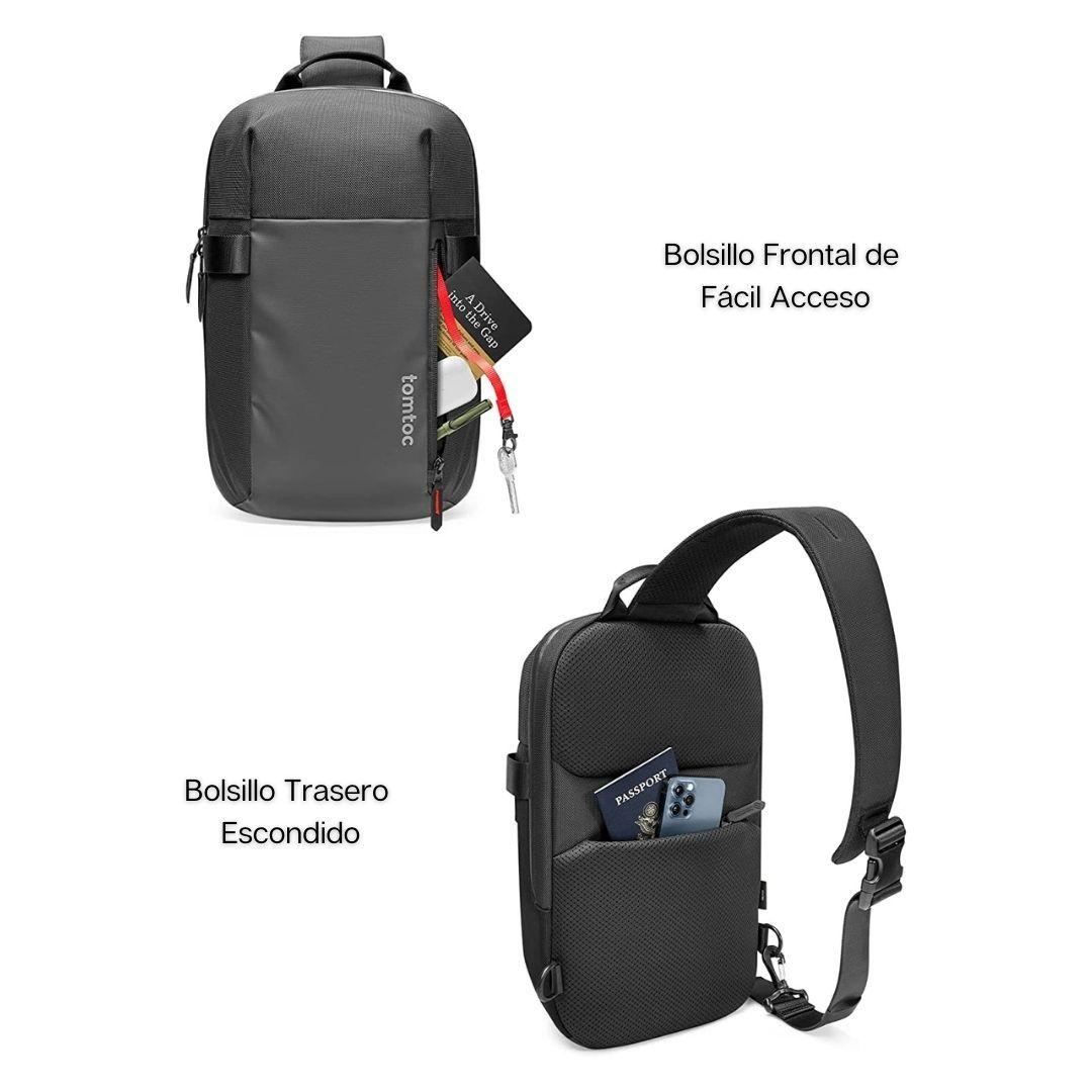 Tomtoc Bolso Sling Navigator-T24 para MacBook Air/Pro 13" - Negro-3