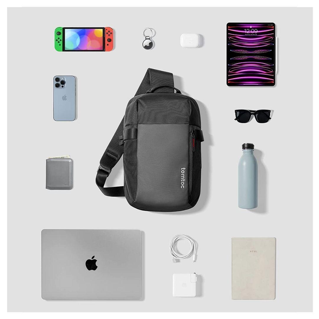 Tomtoc Bolso Sling Navigator-T24 para MacBook Air/Pro 13" - Negro-6