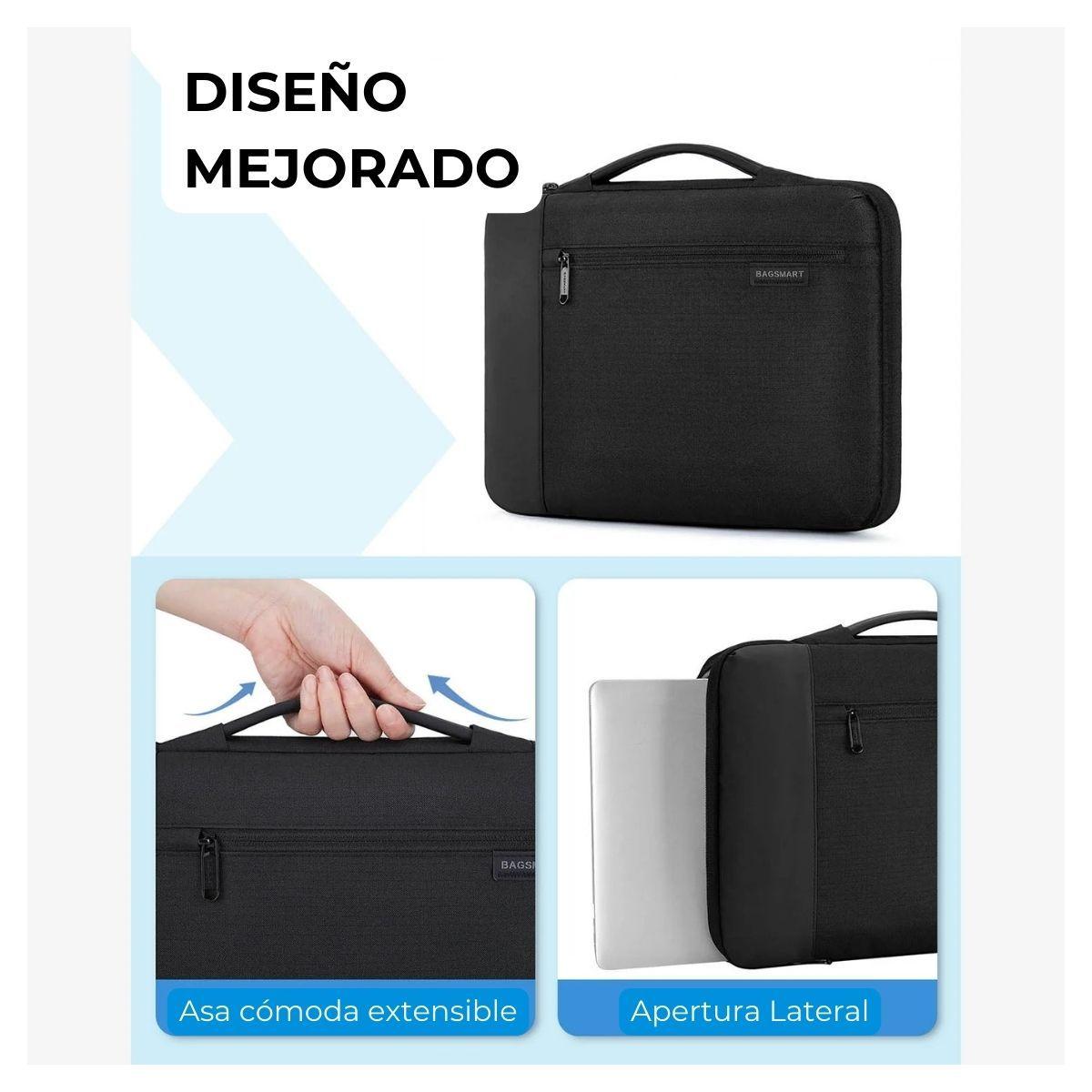 Bagsmart Maletín Hydrogen para Notebook 13.3" - Negro-3