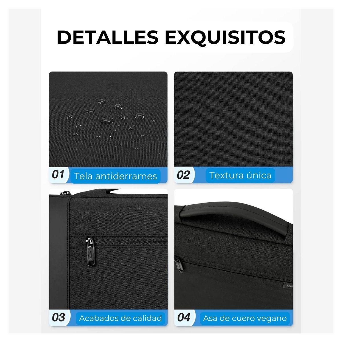 Bagsmart Maletín Hydrogen para Notebook 13.3" - Negro-4