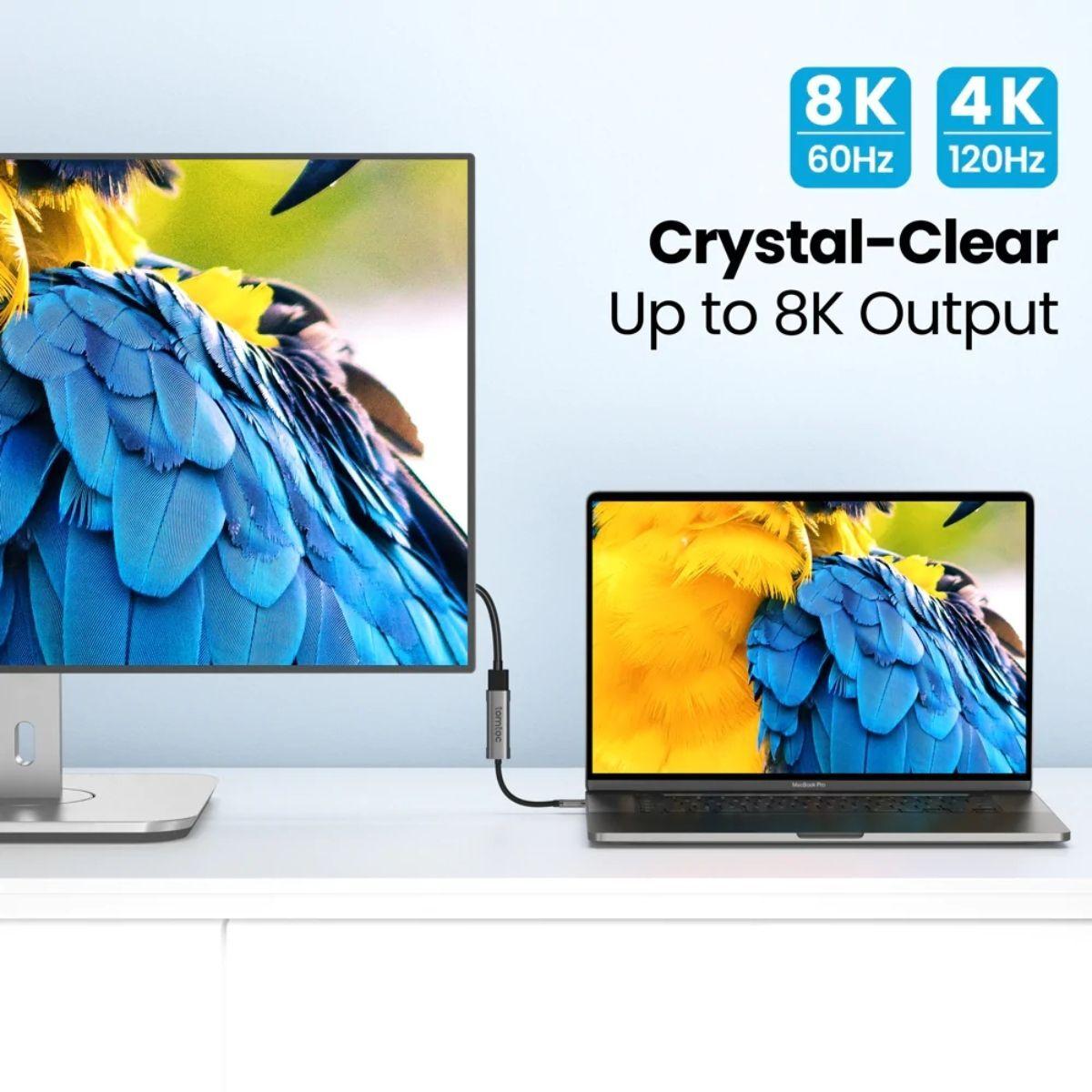 Tomtoc Adaptador USB-C a Display Port 1.4 4K para Macbook-6