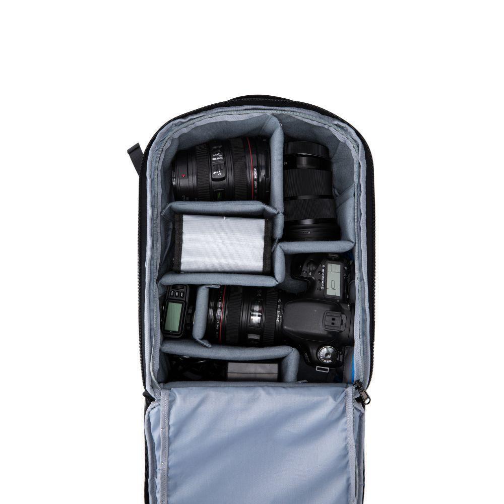 Bagsmart - Mochila para cámara y notebook de 13.3" - Negro-4