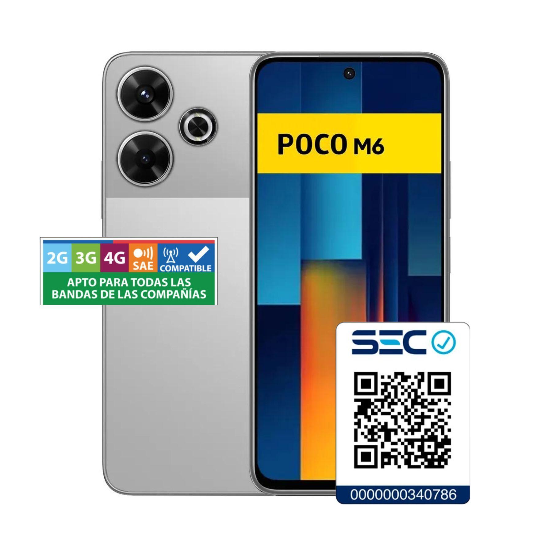 Xiaomi POCO M6 4G US 8GB + 256GB Plateado-1