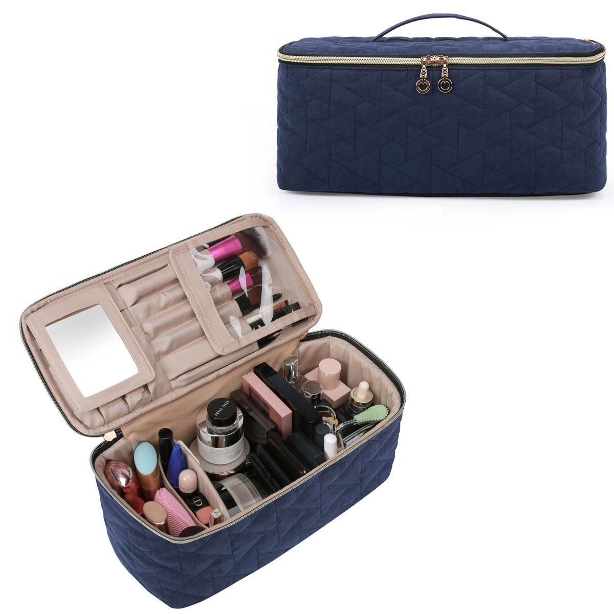 BAGSMART Estuche de Maquillaje Aurora para viajar- Azul Oscuro-0