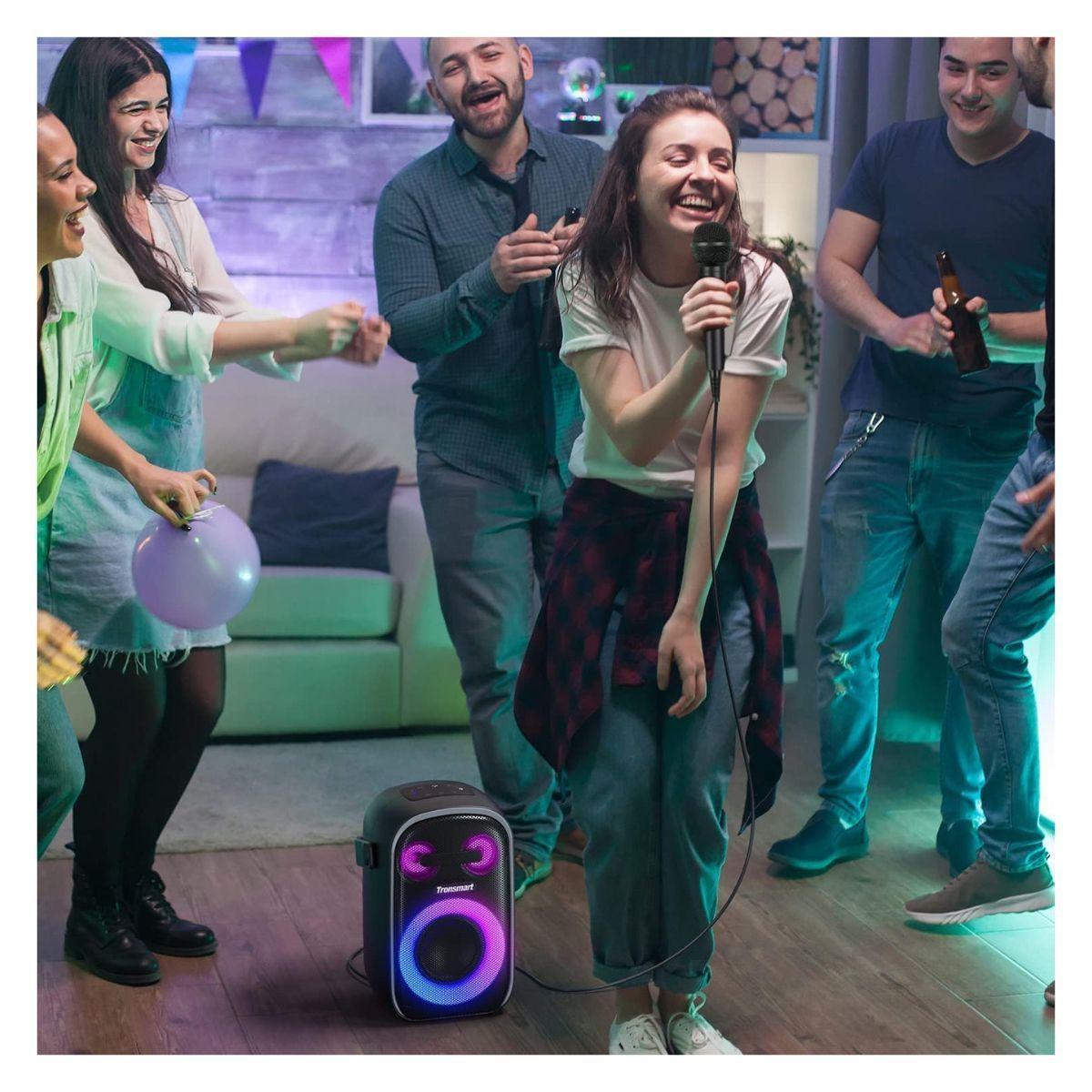 Tronsmart Parlante Portátil Halo 110 con Micrófono e Iluminación Negro-3