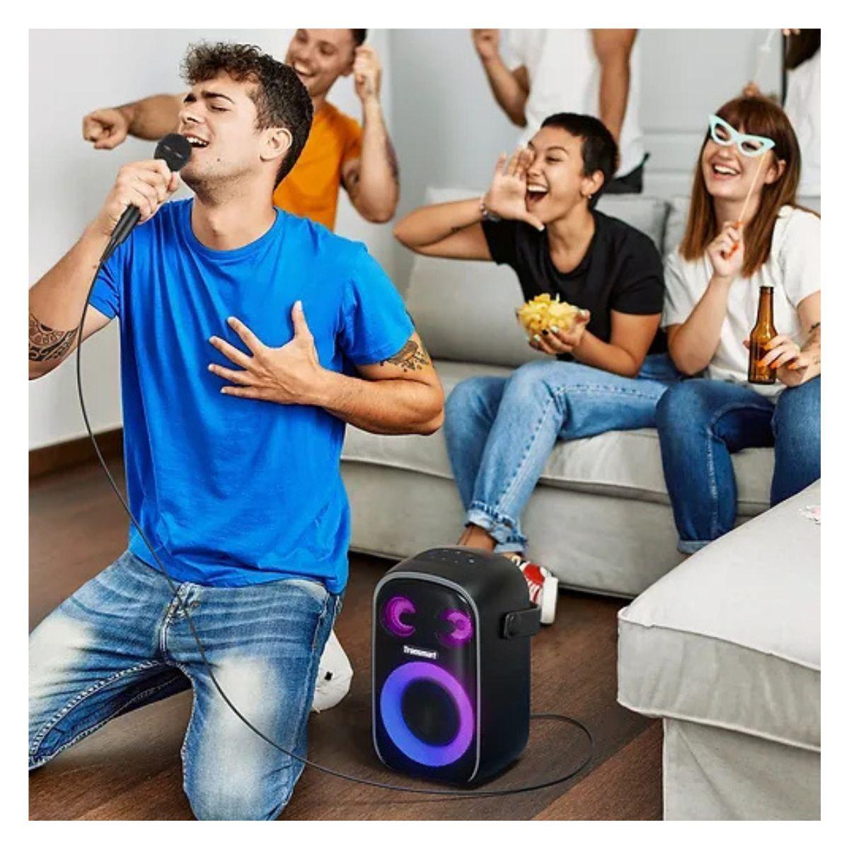 Tronsmart Parlante Portátil Halo 110 con Micrófono e Iluminación Negro-4