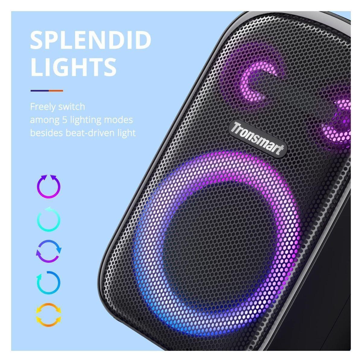 Tronsmart Parlante Portátil Halo 110 con Micrófono e Iluminación Negro-7