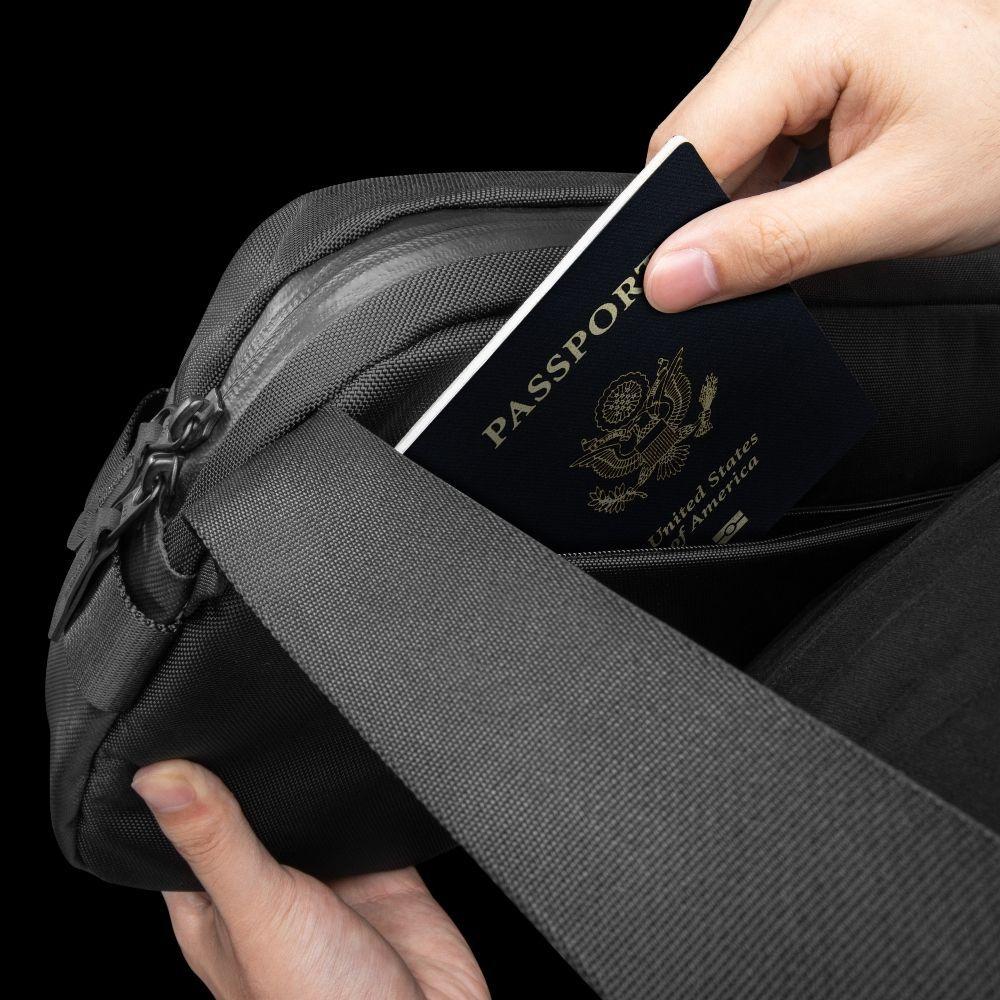 Tomtoc Bolso Sling Minimalista Urban para iPad 11''- Negro-3