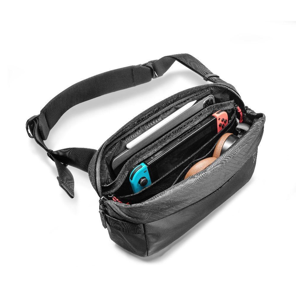 Tomtoc Bolso Sling Minimalista Urban para iPad 11''- Negro-5