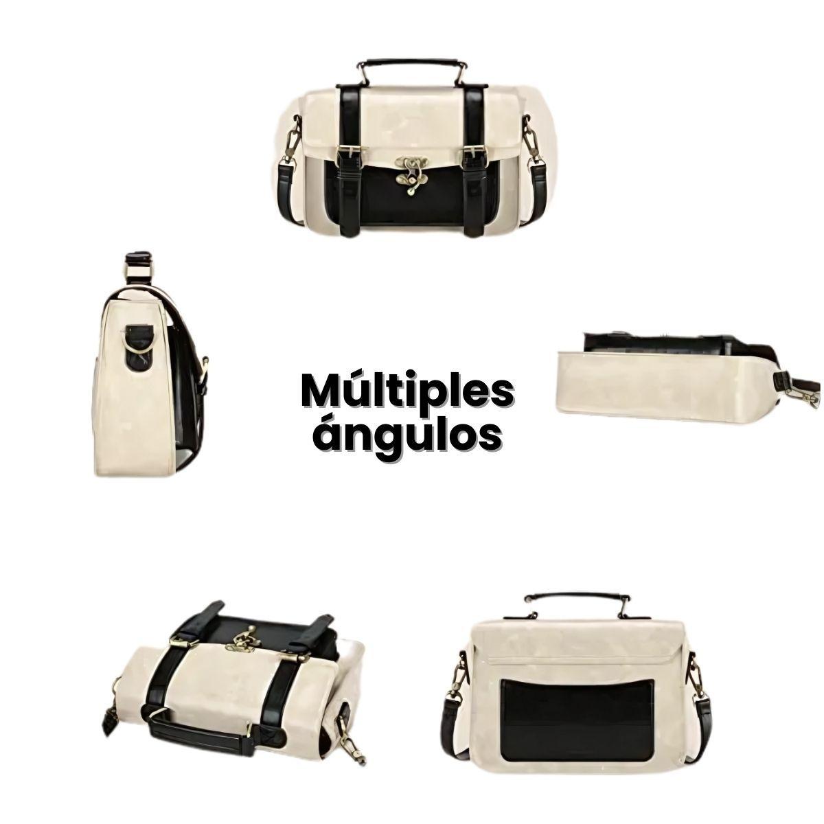 Ecosusi Maletín pequeño Coffee para iPad Mini 7,9" - Negro y Beige-7