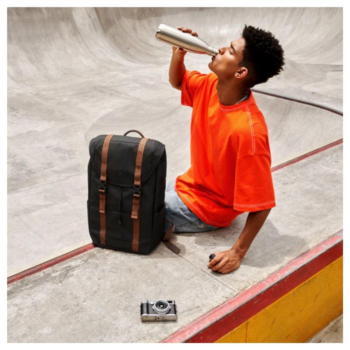 Tomtoc Mochila VintPack-A1 17L para Macbook 16" - Negro-6