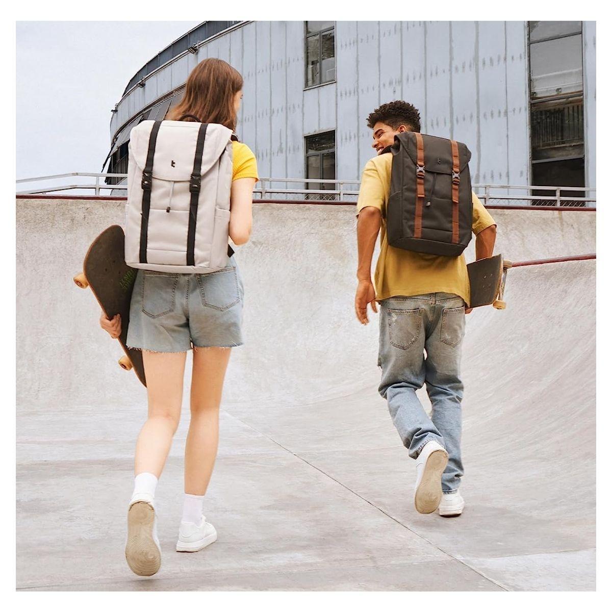 Tomtoc Mochila VintPack-A1 17L para Macbook 16" - Negro-7