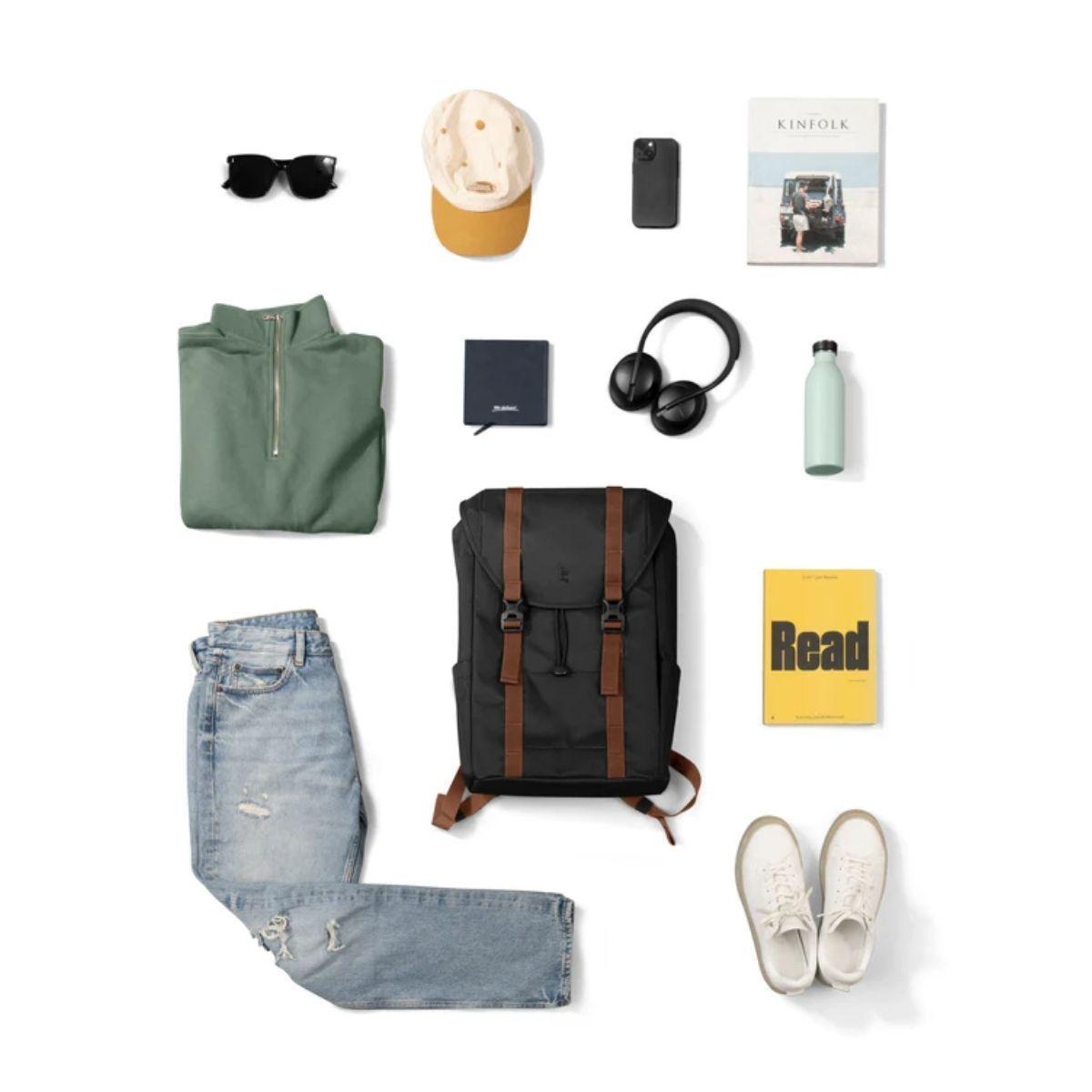 Tomtoc Mochila VintPack-A1 17L para Macbook 16" - Negro-5