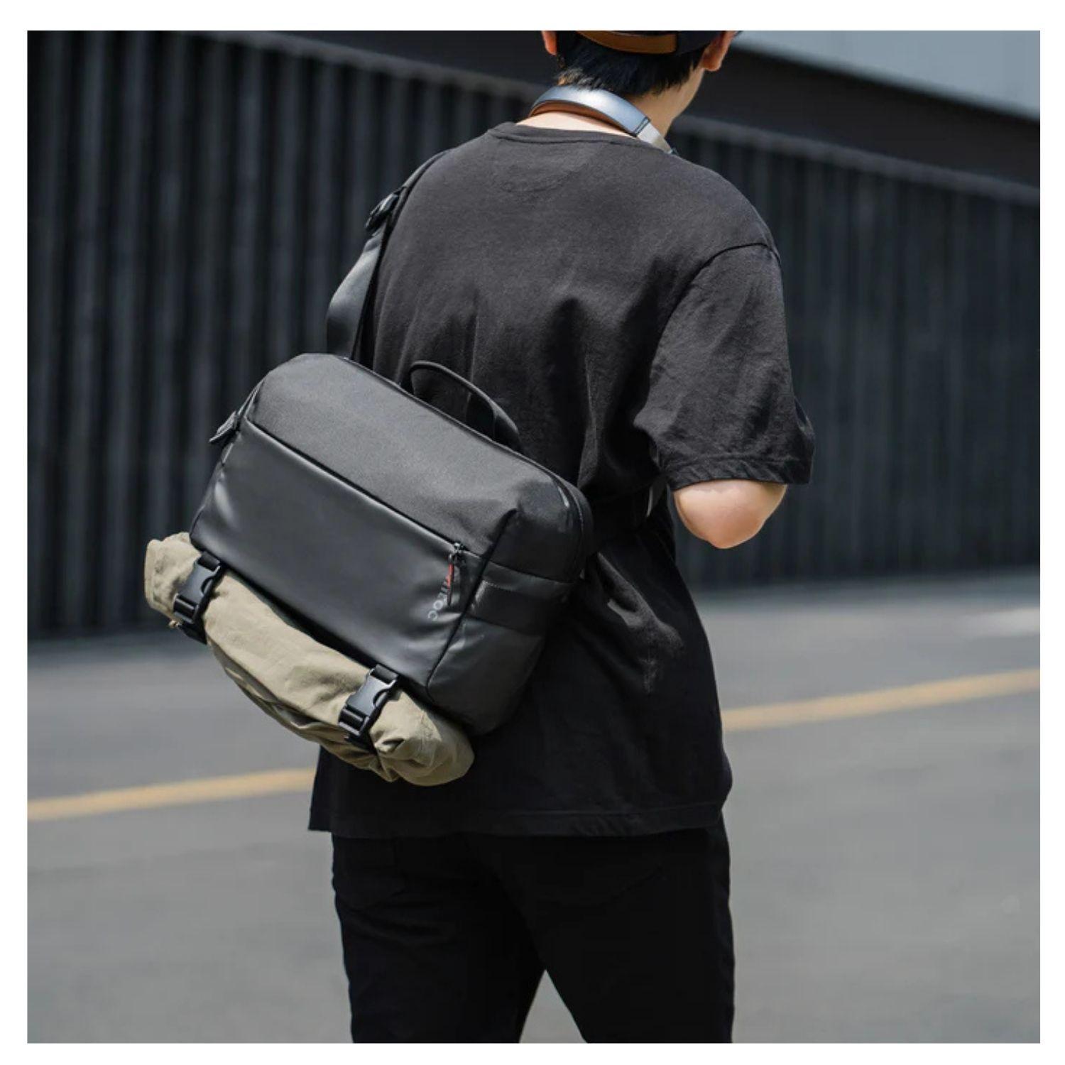 Tomtoc Bolso Sling Compacto Explorer-T21 Grande 10L para 13" - Negro-2