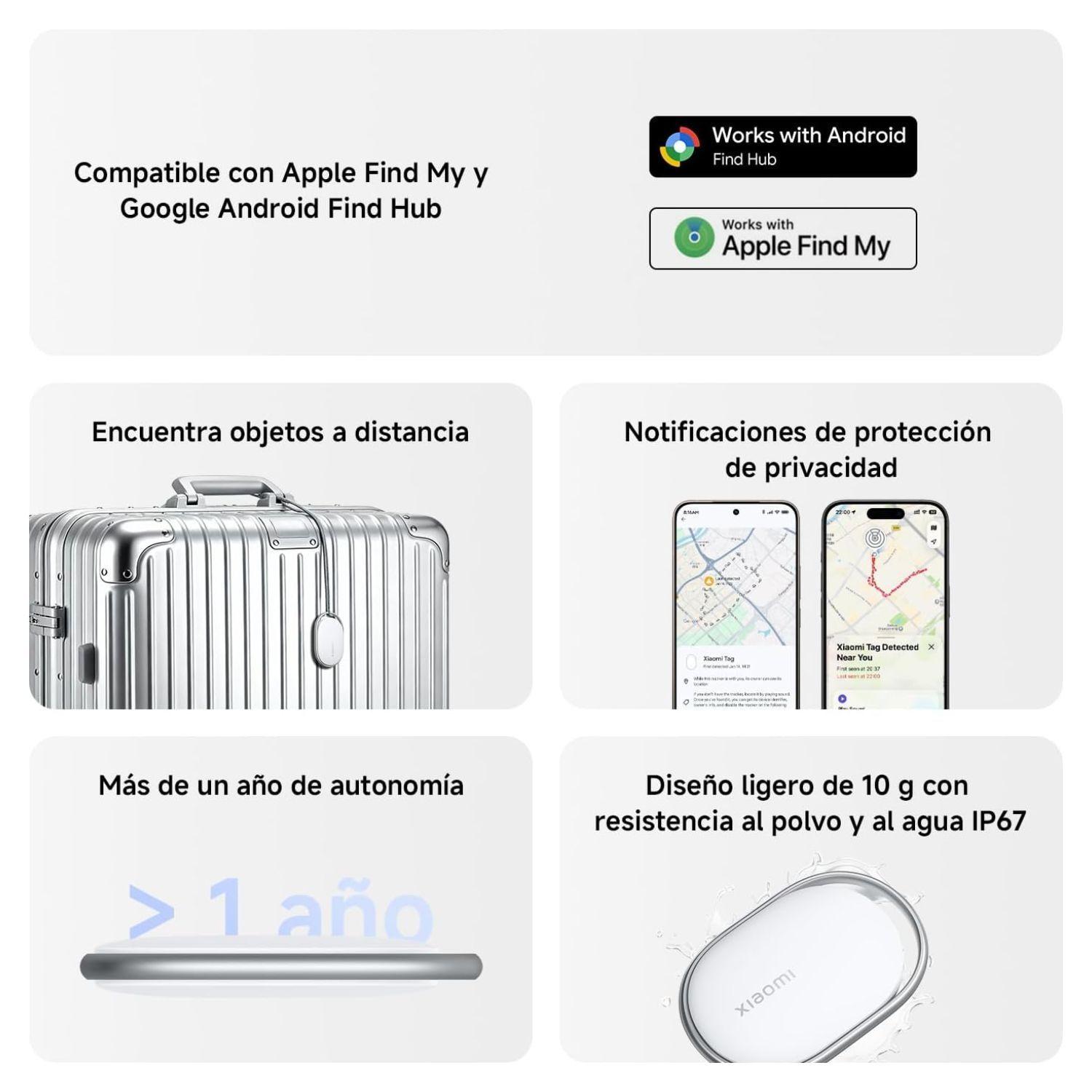 Xiaomi Tag Etiqueta de Localización NFC IP67 Bluetooth 5.4 1 Unidad-4