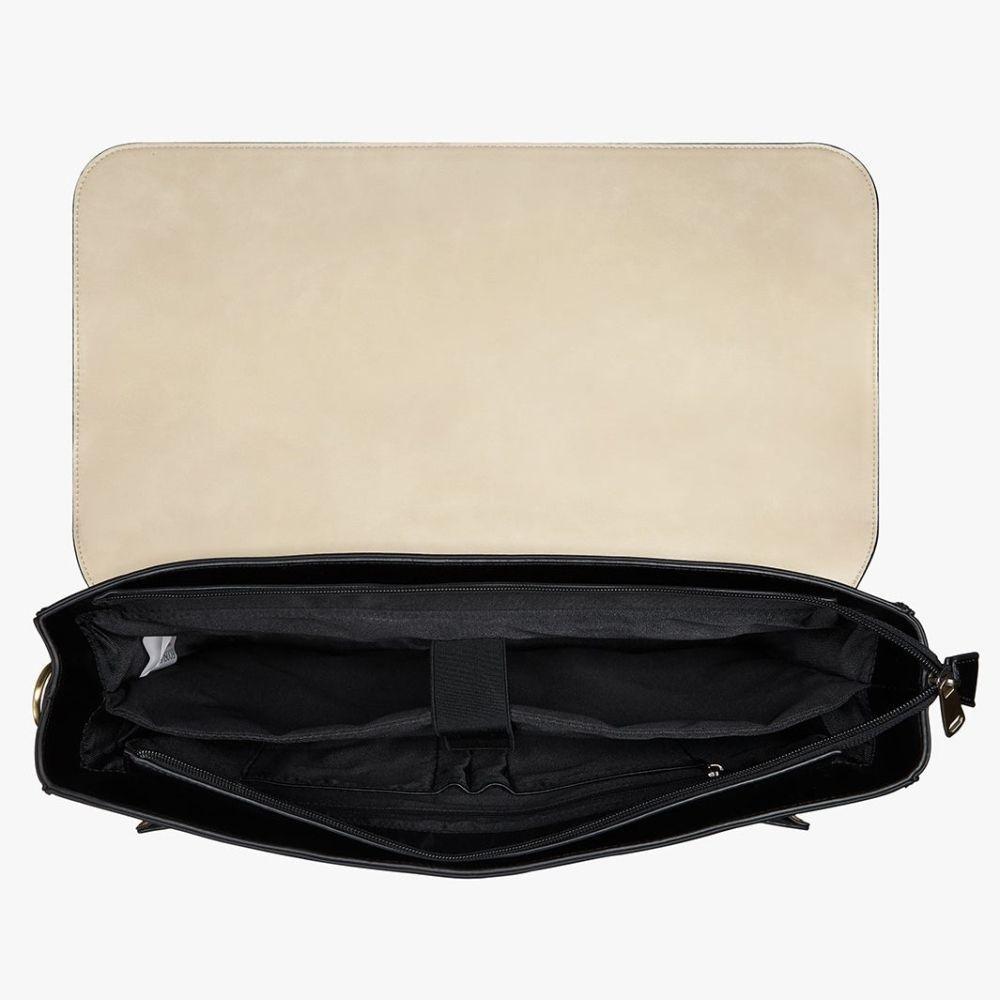 Ecosusi Mochila y Maletín Vintage Sombre para Notebook 15,6" - Negro-4