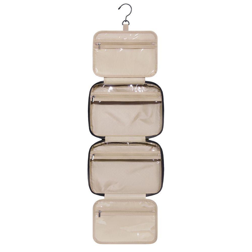 Bagsmart - Neceser de aseo para colgar más bolsa de cosmeticos - Negro-3