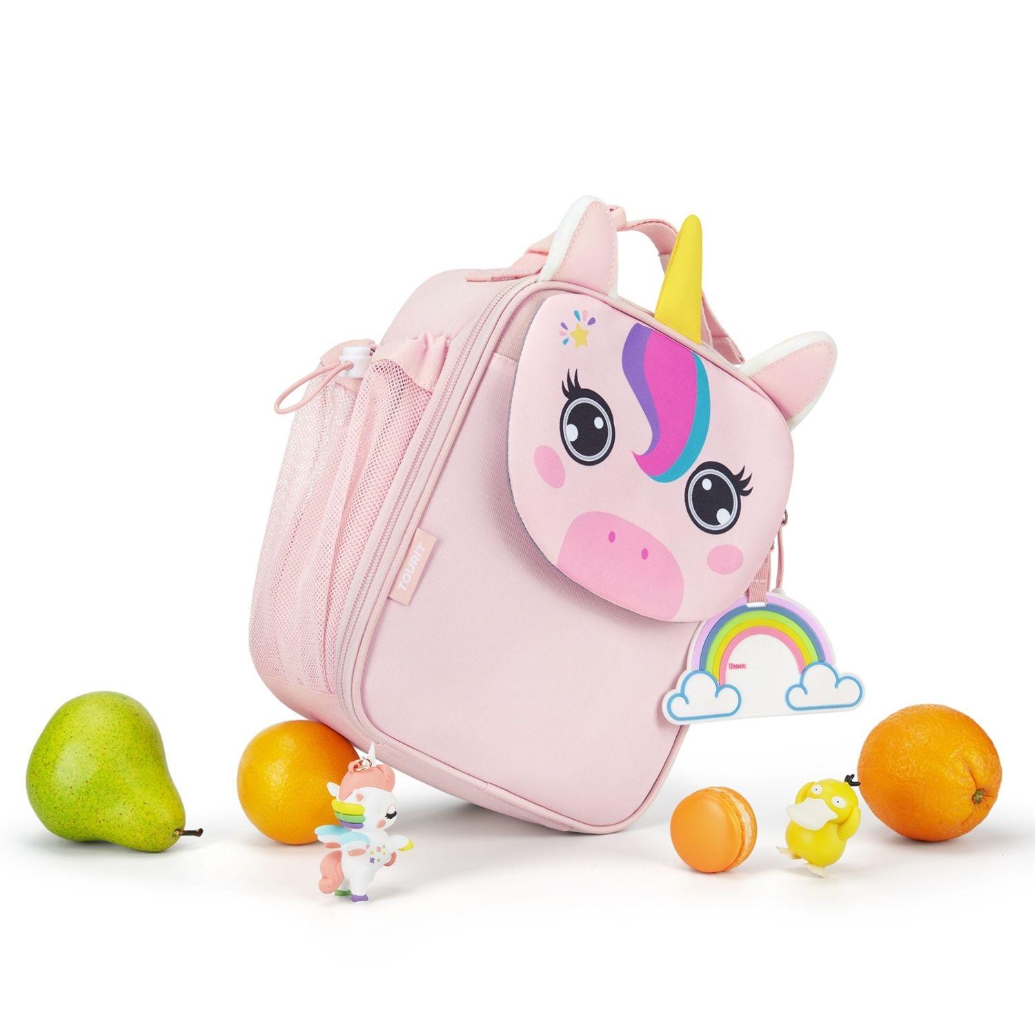 Tourit Lonchera Térmica Kids 5.5L Infantil Impermeable Rosado Unicornio-4